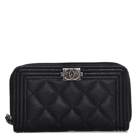 chanel classic small zip wallet|chanel caviar small wallet price.